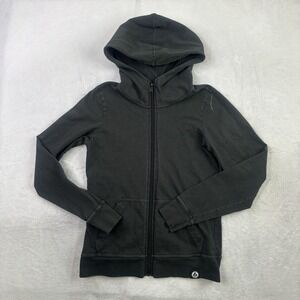 American Giant Grey Full Zip Long Sleeve Fleece Hoodie Activewear Women's Medium